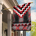 Red Taniko Aotearoa Garden Flag Niho Taniwha Mix Poutama LT14