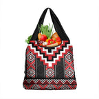 Red Taniko Aotearoa Grocery Bag Niho Taniwha Mix Poutama