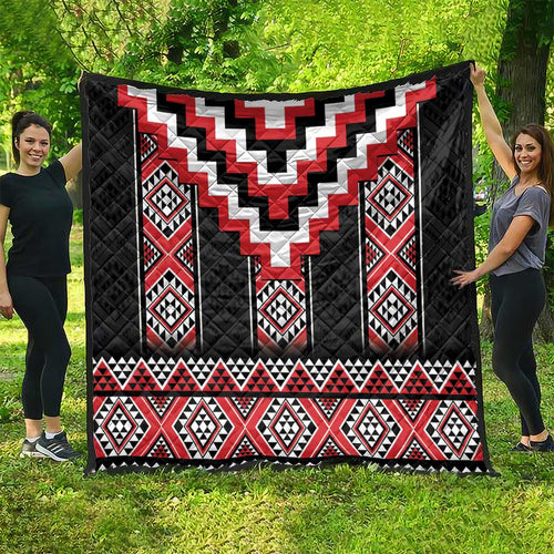 Red Taniko Aotearoa Quilt Niho Taniwha Mix Poutama LT14
