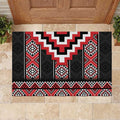 Red Taniko Aotearoa Rubber Doormat Niho Taniwha Mix Poutama LT14