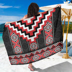 Red Taniko Aotearoa Sarong Niho Taniwha Mix Poutama LT14