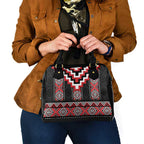 Red Taniko Aotearoa Shoulder Handbag Niho Taniwha Mix Poutama LT14