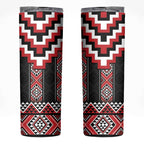 Red Taniko Aotearoa Skinny Tumbler Niho Taniwha Mix Poutama LT14