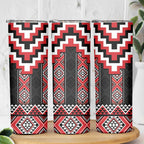 Red Taniko Aotearoa Skinny Tumbler Niho Taniwha Mix Poutama LT14