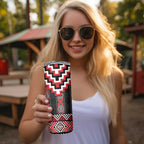 Red Taniko Aotearoa Skinny Tumbler Niho Taniwha Mix Poutama LT14