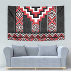 Red Taniko Aotearoa Tapestry Niho Taniwha Mix Poutama LT14