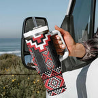 Red Taniko Aotearoa Tumbler With Handle Niho Taniwha Mix Poutama LT14