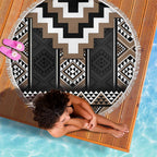 Brown Taniko Aotearoa Beach Blanket Niho Taniwha Mix Poutama LT14