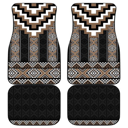 Brown Taniko Aotearoa Car Mats Niho Taniwha Mix Poutama LT14