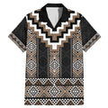 Brown Taniko Aotearoa Family Matching Mermaid Dress and Hawaiian Shirt Niho Taniwha Mix Poutama LT14