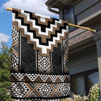 Brown Taniko Aotearoa Garden Flag Niho Taniwha Mix Poutama LT14