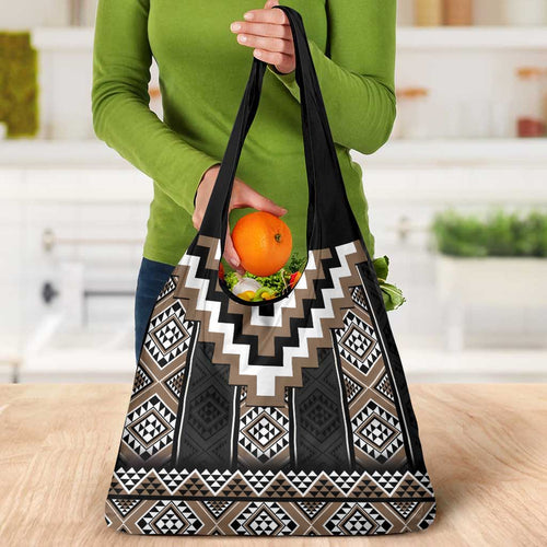 Brown Taniko Aotearoa Grocery Bag Niho Taniwha Mix Poutama