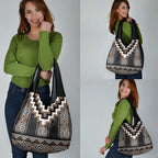 Brown Taniko Aotearoa Grocery Bag Niho Taniwha Mix Poutama