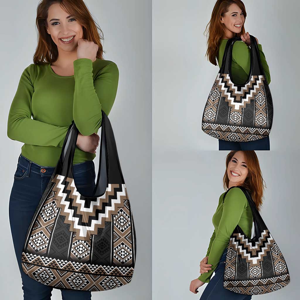 Brown Taniko Aotearoa Grocery Bag Niho Taniwha Mix Poutama