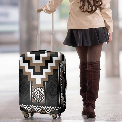Brown Taniko Aotearoa Luggage Cover Niho Taniwha Mix Poutama LT14