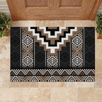 Brown Taniko Aotearoa Rubber Doormat Niho Taniwha Mix Poutama LT14