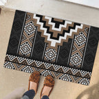 Brown Taniko Aotearoa Rubber Doormat Niho Taniwha Mix Poutama LT14