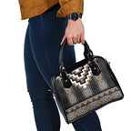 Brown Taniko Aotearoa Shoulder Handbag Niho Taniwha Mix Poutama LT14