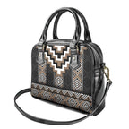Brown Taniko Aotearoa Shoulder Handbag Niho Taniwha Mix Poutama LT14