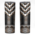 Brown Taniko Aotearoa Skinny Tumbler Niho Taniwha Mix Poutama LT14