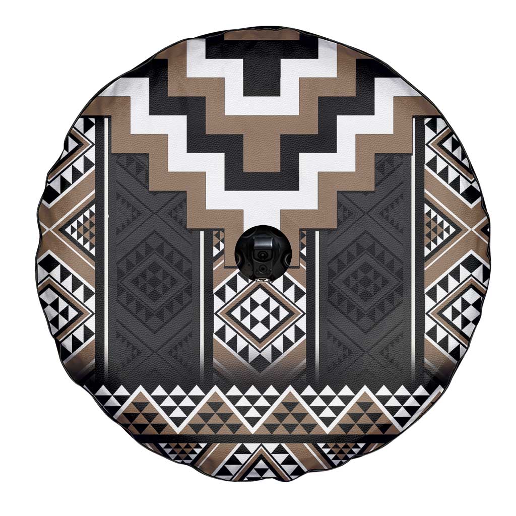 Brown Taniko Aotearoa Spare Tire Cover Niho Taniwha Mix Poutama LT14