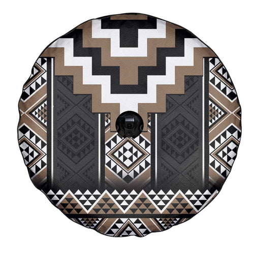 Brown Taniko Aotearoa Spare Tire Cover Niho Taniwha Mix Poutama LT14