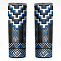 Blue Taniko Aotearoa Skinny Tumbler Niho Taniwha Mix Poutama LT14