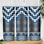 Blue Taniko Aotearoa Skinny Tumbler Niho Taniwha Mix Poutama LT14