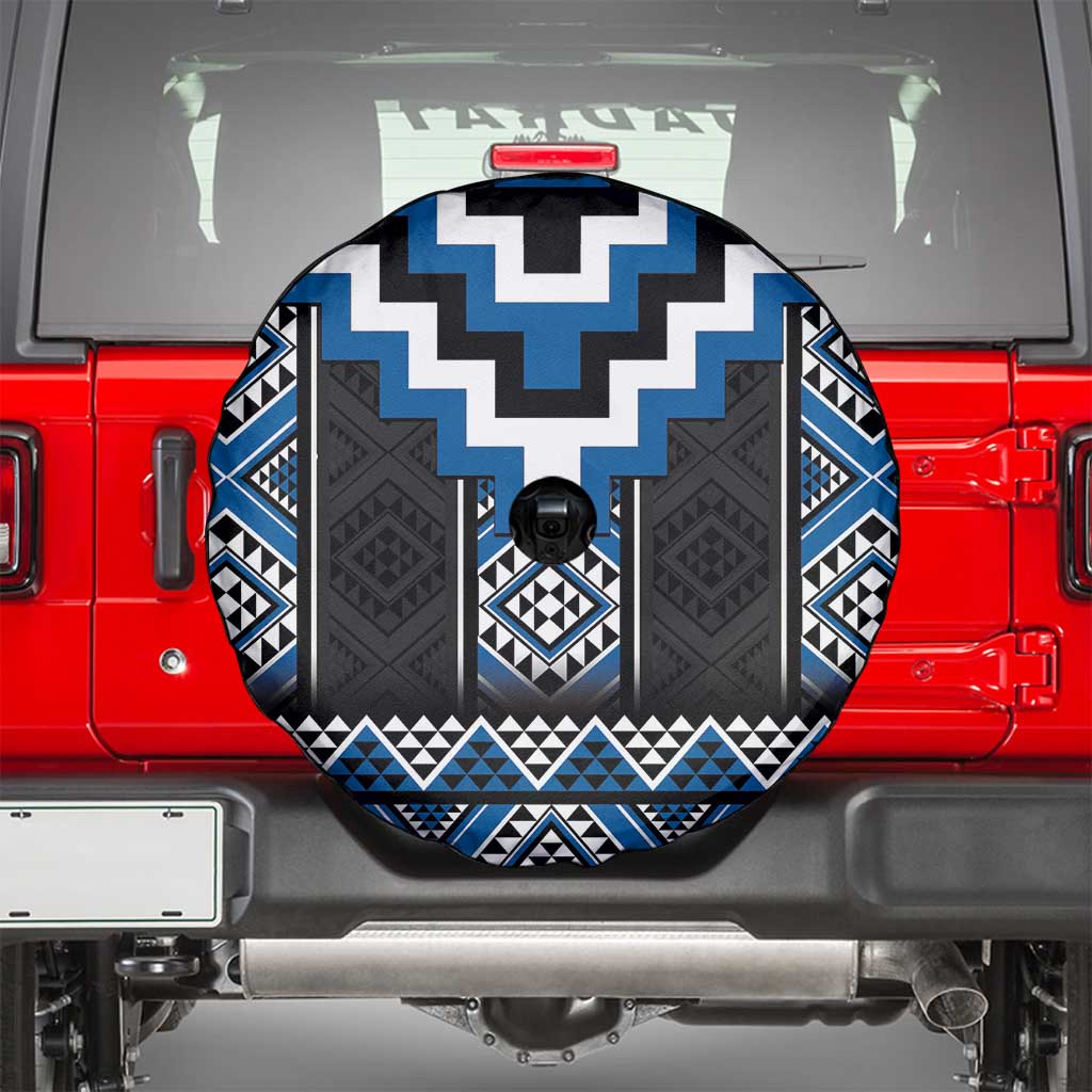 Blue Taniko Aotearoa Spare Tire Cover Niho Taniwha Mix Poutama LT14