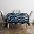 Blue Taniko Aotearoa Tablecloth Niho Taniwha Mix Poutama LT14
