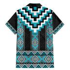 Turquoise Taniko Pattern Aotearoa Family Matching Mermaid Dress and Hawaiian Shirt Niho Taniwha Mix Poutama LT14