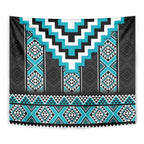 Turquoise Taniko Pattern Aotearoa Tapestry Niho Taniwha Mix Poutama