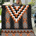 Orange Taniko Pattern Aotearoa Quilt Niho Taniwha Mix Poutama