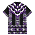 Purple Taniko Pattern Aotearoa Family Matching Mermaid Dress and Hawaiian Shirt Niho Taniwha Mix Poutama LT14