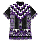 Purple Taniko Pattern Aotearoa Family Matching Summer Maxi Dress and Hawaiian Shirt Niho Taniwha Mix Poutama LT14