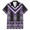 Purple Taniko Pattern Aotearoa Hawaiian Shirt Niho Taniwha Mix Poutama LT14