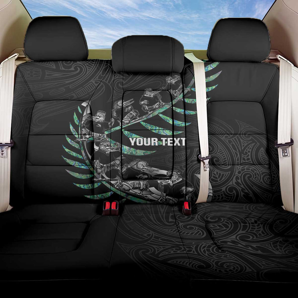 Custom New Zealand Silver Fern Rugby Back Car Seat Cover Aotearoa Kiwi Maori Pattern