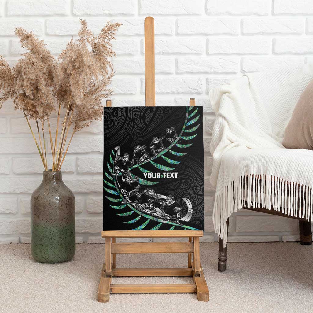 Custom New Zealand Silver Fern Rugby Canvas Wall Art Aotearoa Kiwi Maori Pattern