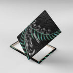 Custom New Zealand Silver Fern Rugby Canvas Wall Art Aotearoa Kiwi Maori Pattern