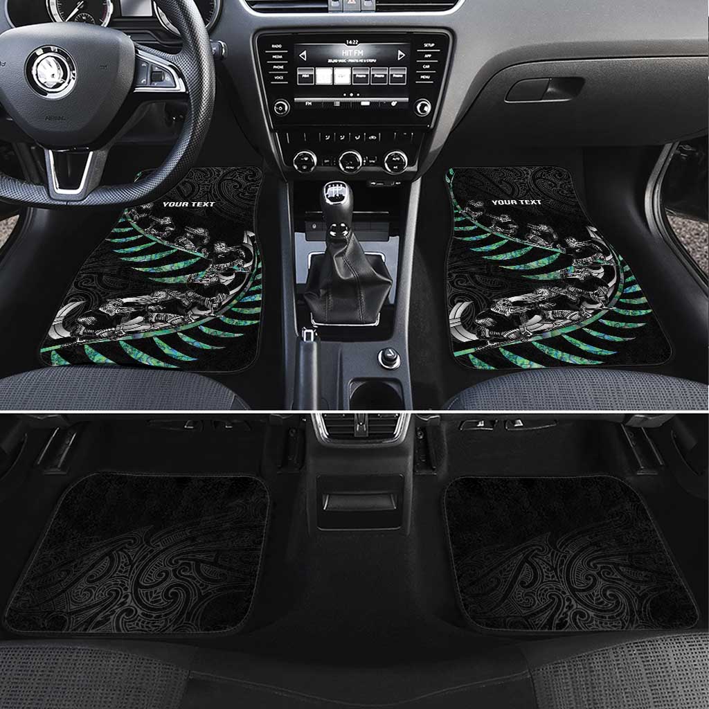 Custom New Zealand Silver Fern Rugby Car Mats Aotearoa Kiwi Maori Pattern