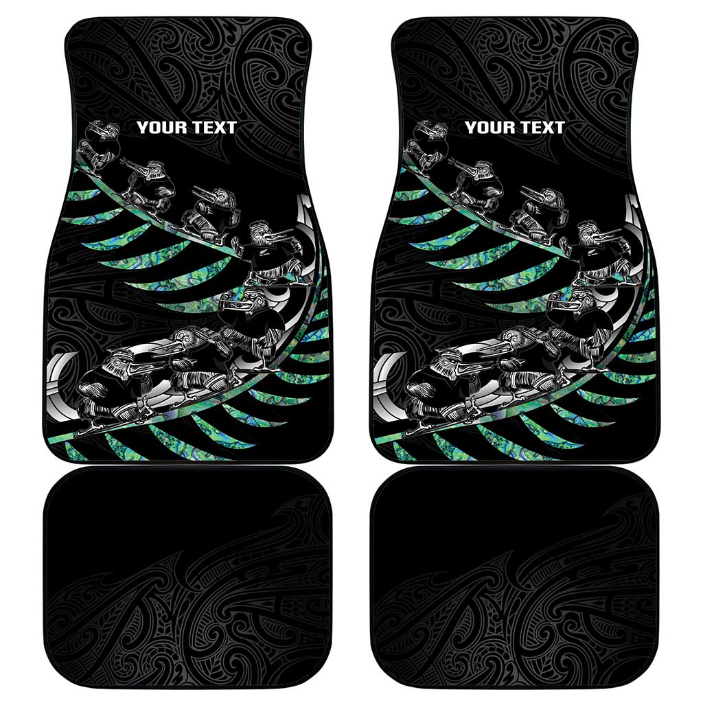 Custom New Zealand Silver Fern Rugby Car Mats Aotearoa Kiwi Maori Pattern