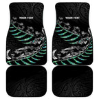 Custom New Zealand Silver Fern Rugby Car Mats Aotearoa Kiwi Maori Pattern