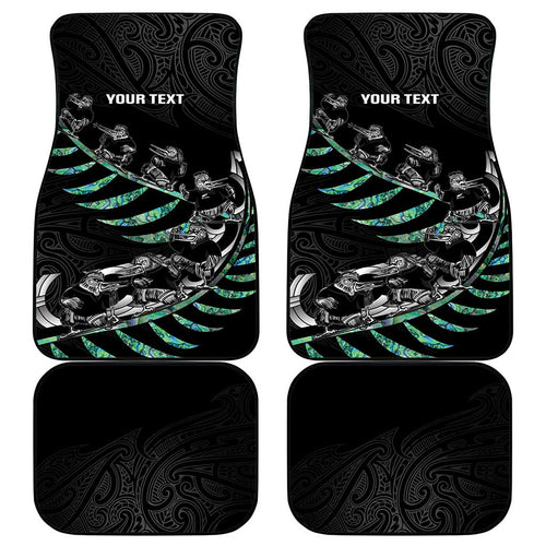 Custom New Zealand Silver Fern Rugby Car Mats Aotearoa Kiwi Maori Pattern
