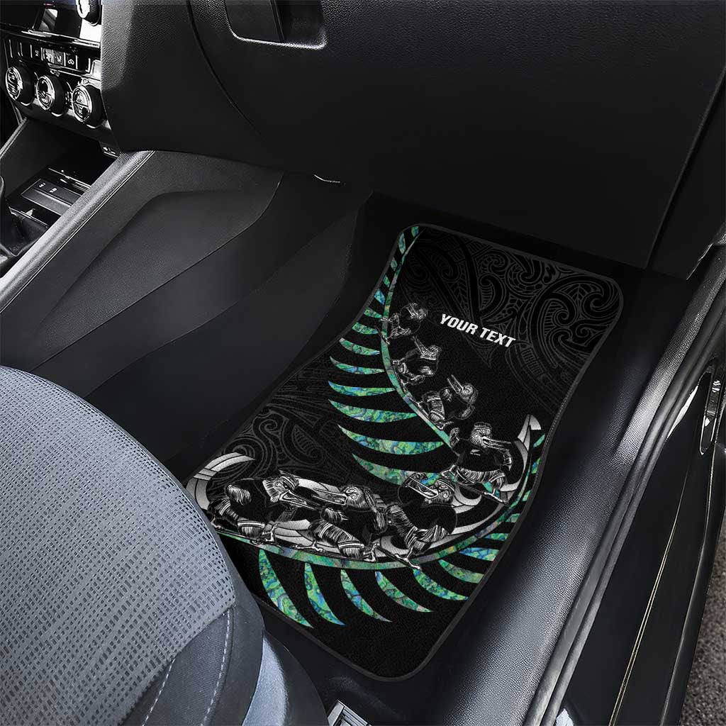 Custom New Zealand Silver Fern Rugby Car Mats Aotearoa Kiwi Maori Pattern