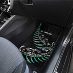 Custom New Zealand Silver Fern Rugby Car Mats Aotearoa Kiwi Maori Pattern