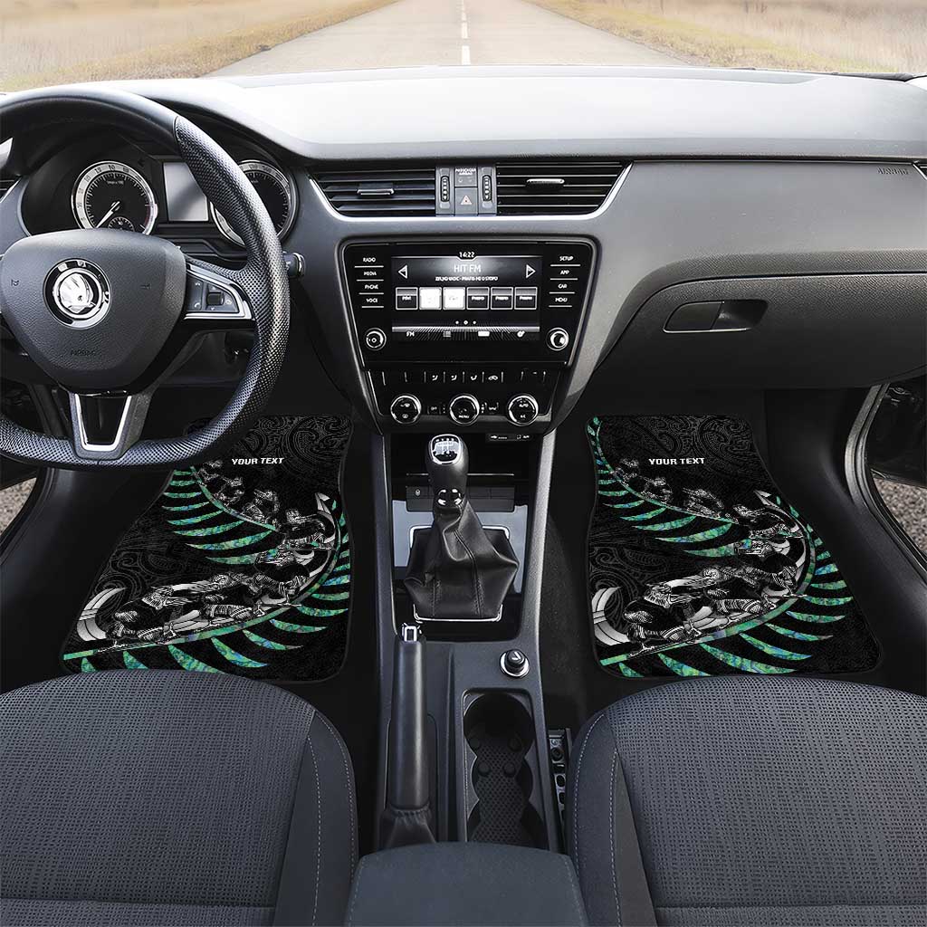 Custom New Zealand Silver Fern Rugby Car Mats Aotearoa Kiwi Maori Pattern