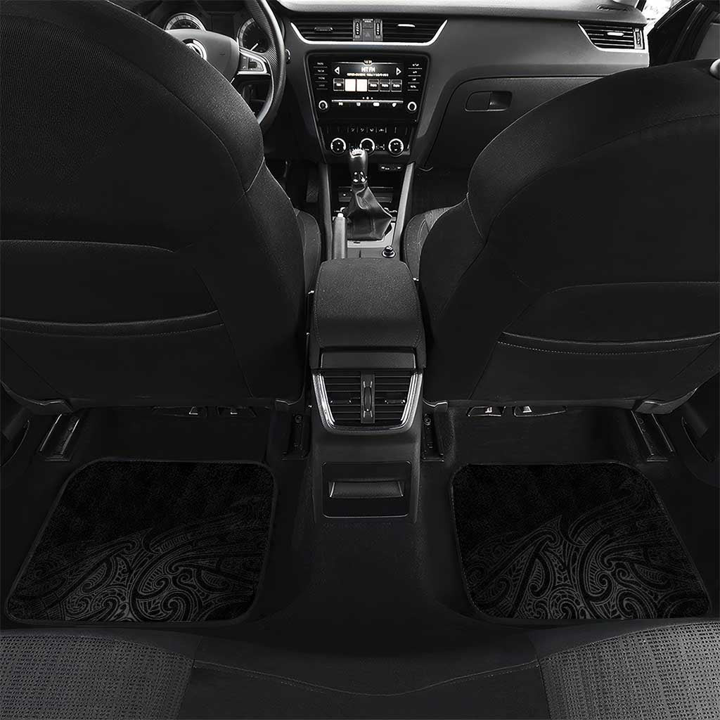 Custom New Zealand Silver Fern Rugby Car Mats Aotearoa Kiwi Maori Pattern