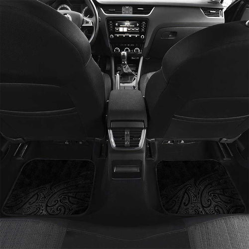 Custom New Zealand Silver Fern Rugby Car Mats Aotearoa Kiwi Maori Pattern