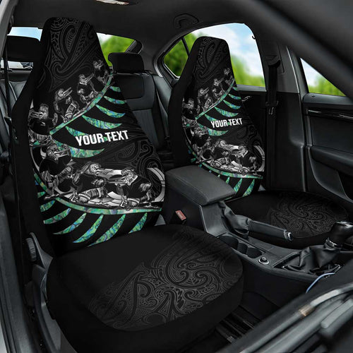 Custom New Zealand Silver Fern Rugby Car Seat Cover Aotearoa Kiwi Maori Pattern