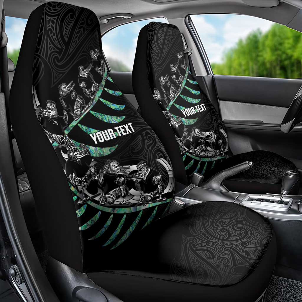 Custom New Zealand Silver Fern Rugby Car Seat Cover Aotearoa Kiwi Maori Pattern